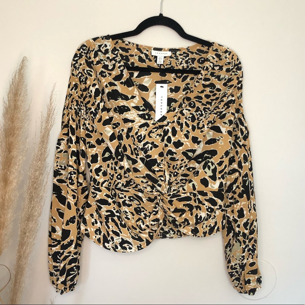 TOPSHOP | Twist Front Long Sleeve Top